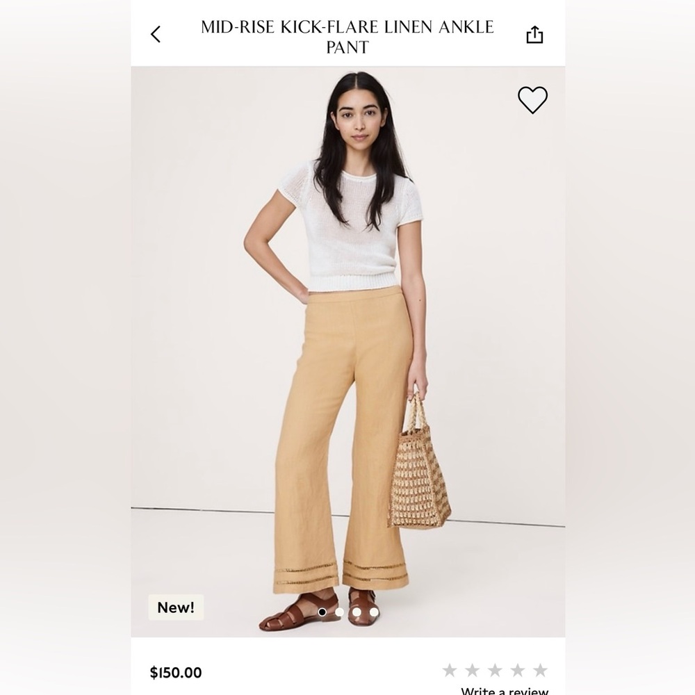 Banana Republic Elegant Tan Wide-Leg Pants